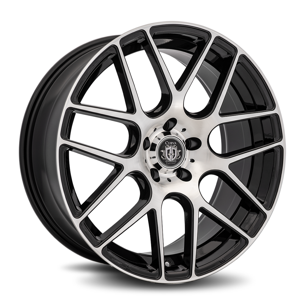 Curva C7 Black Machine Face Multi Spoke Design unleashedwheels