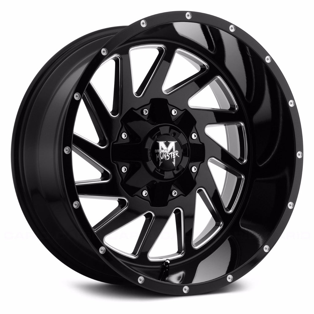 新品一点物 N/OH M12 RUNNY BLACK + Moon M OFF-ROAD MONSTER M12 |20 Inch | – unleashedwheels
