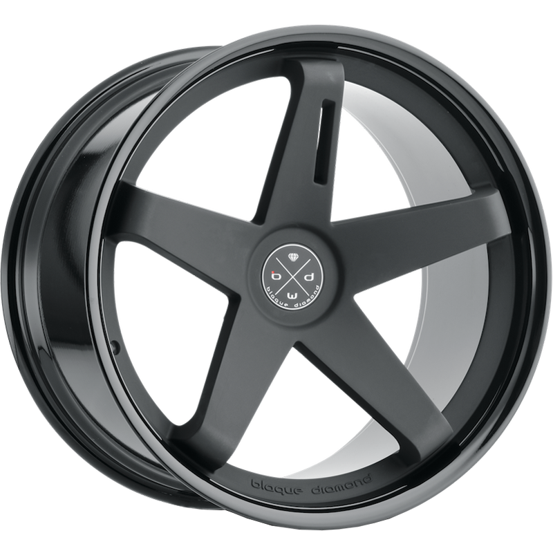 Blaque Diamond BD-21 Matte Black Center w/ Gloss Black