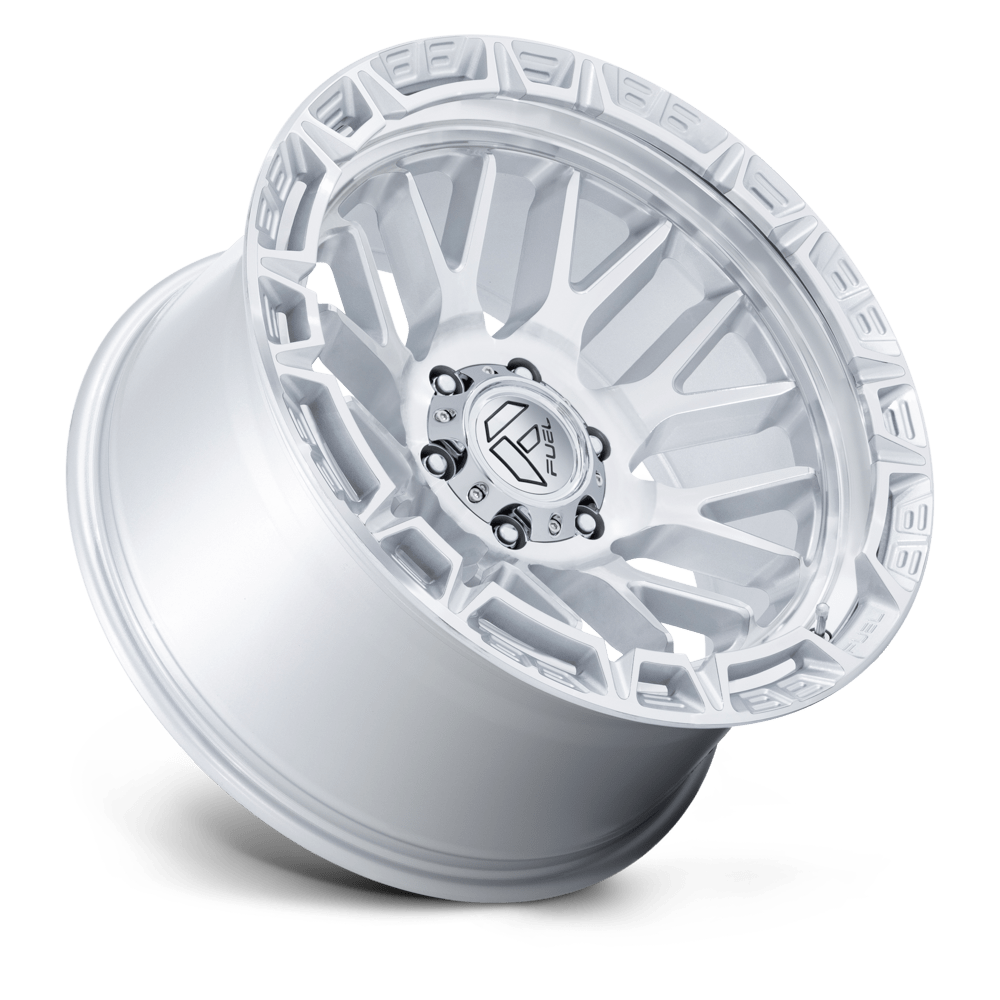 Fuel Off-Road Rail Gloss Silver w/ Machined Face wheel - view 2