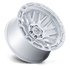 Fuel Off-Road Rail Gloss Silver w/ Machined Face wheel - view 2