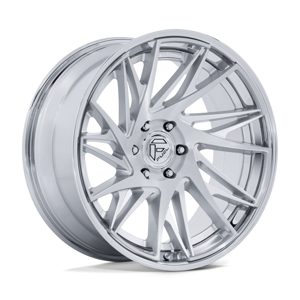 Fuel Off-Road Dynamo Gloss Silver Brushed w/ Chrome Lip wheel