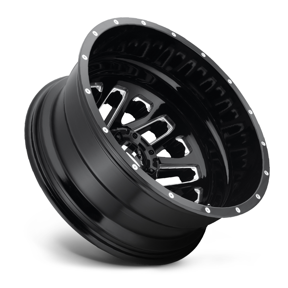 Fuel Off-Road Triton Gloss Black Milled wheel - view 3