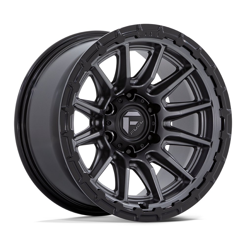 Fuel Off-Road Piston Matte Gunmetal w/ Gloss Black Lip wheel
