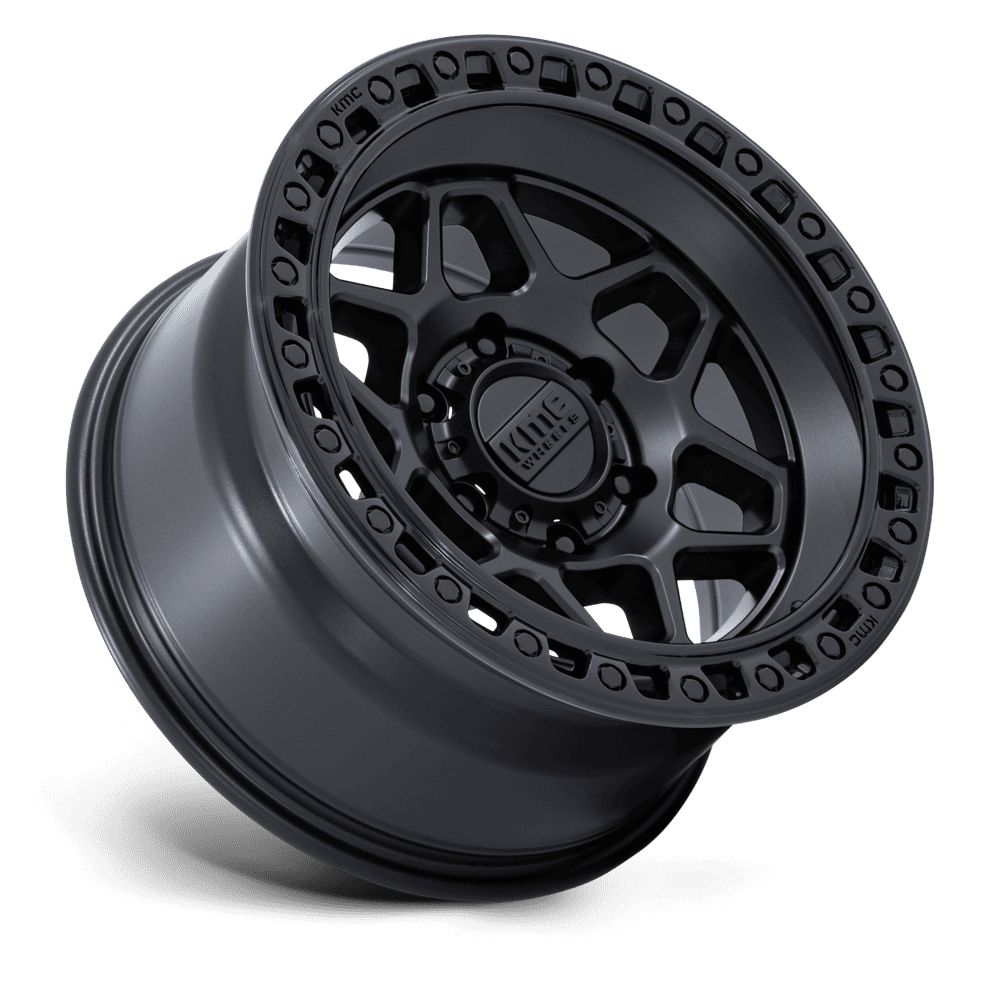 KMC KM553 Torx Matte Black w/ Gloss Black Lip wheel - view 2