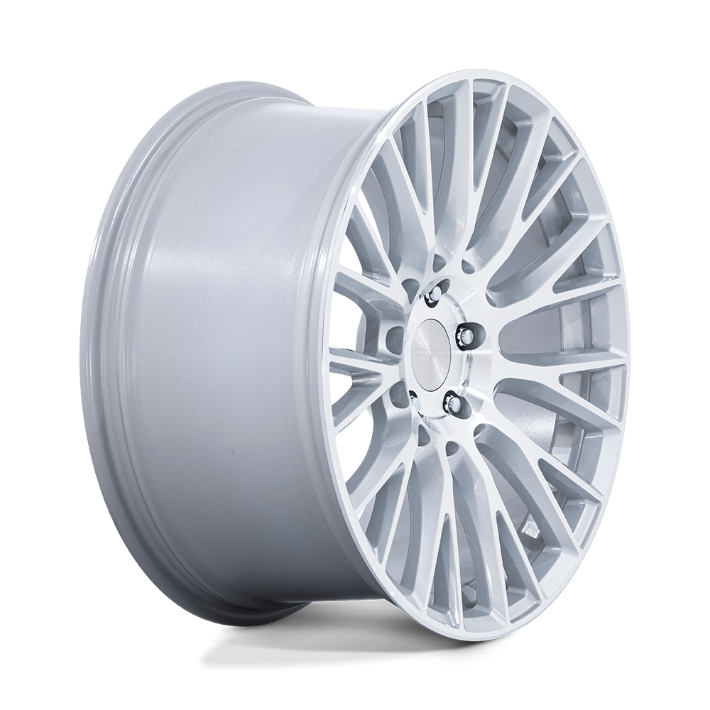 Rotiform LSE Gloss Silver w/ Machined Face wheel - view 3