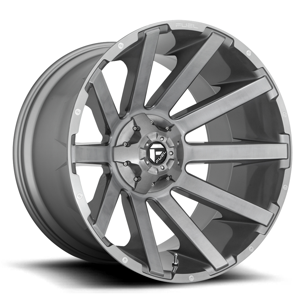 Fuel Off-Road Contra Brushed Gunmetal w/ Tinted Clear wheel