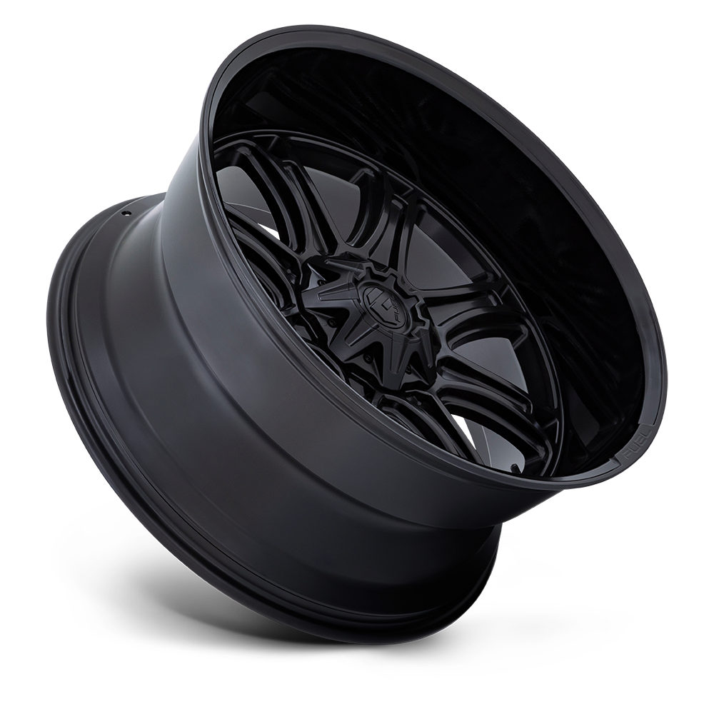 Fuel Off-Road Darkstar Matte Black w/ Gloss Black Lip wheel - view 2