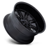 Fuel Off-Road Darkstar Matte Black w/ Gloss Black Lip wheel - view 2