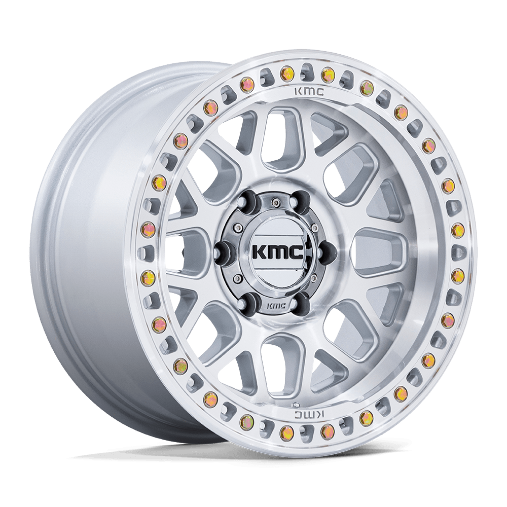 KMC KM549 GRS Gloss Silver w/ Machined Face wheel