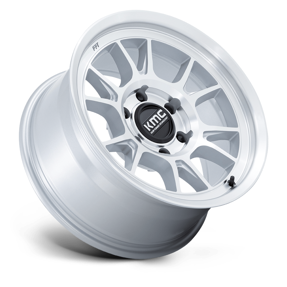 KMC KM729 Range Gloss Silver w/ Machined Face wheel - view 2