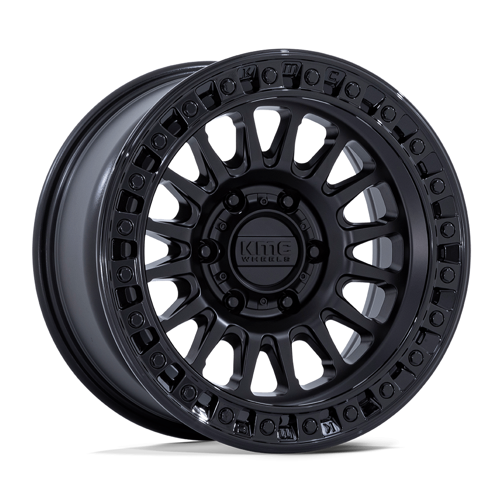 KMC KM552 IMS Matte Black w/ Gloss Black Lip wheel