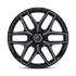 Fuel Off-Road Flux Gloss Black Brushed Face w/ Gray Double Dark Tint wheel - view 3