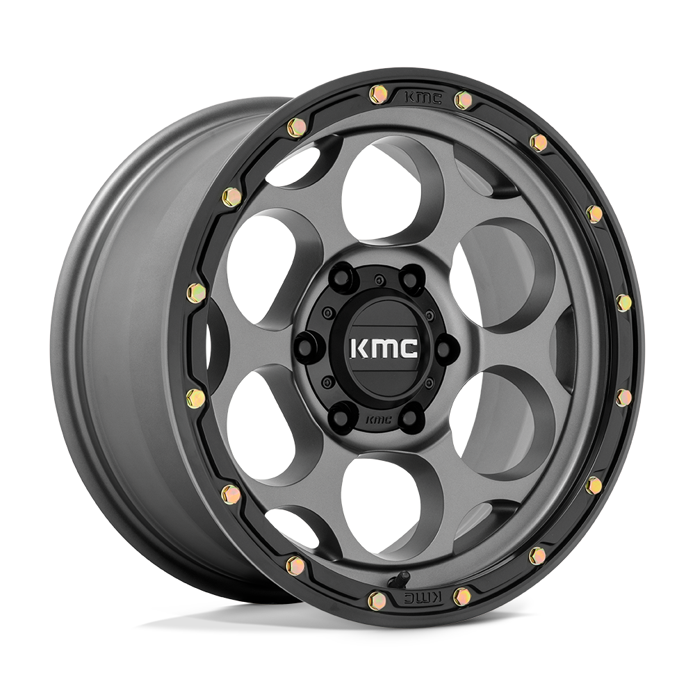 KMC KM541 Dirty Harry Satin Gray w/ Black Lip wheel