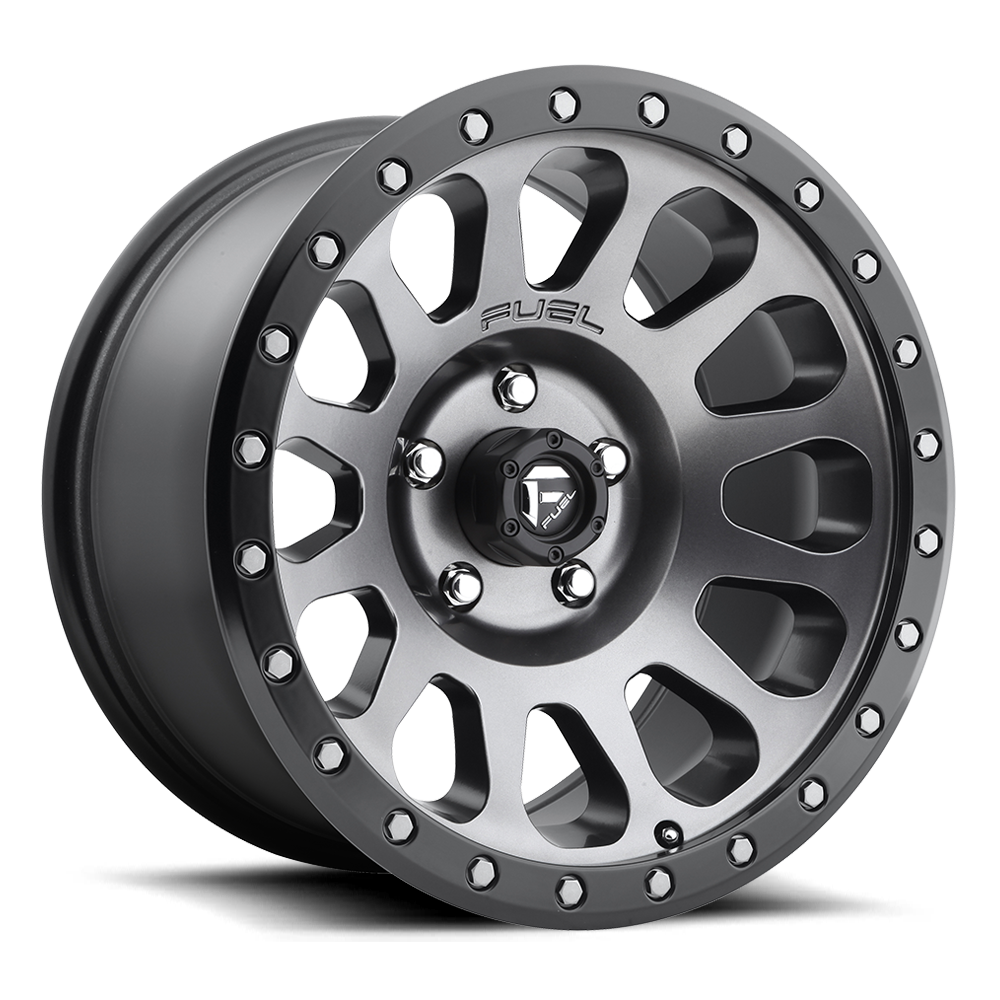 Fuel Off-Road Vector Matte Gunmetal w/ Black Bead Ring wheel