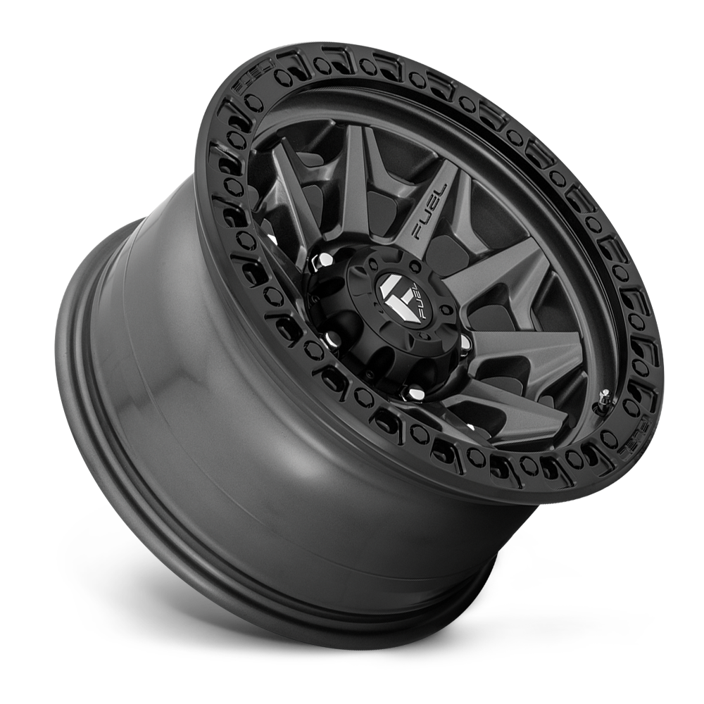 Fuel Off-Road Covert Matte Gunmetal w/ Black Bead Ring wheel - view 2