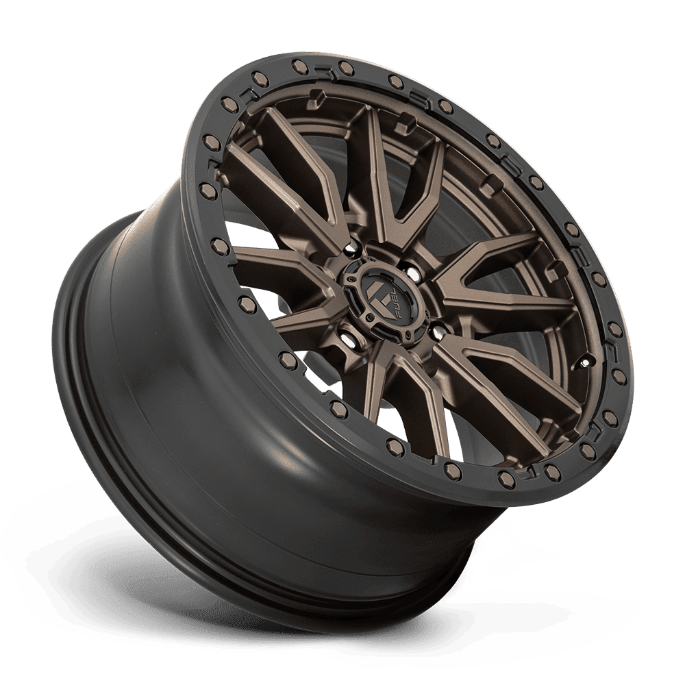 Fuel Off-Road Rebel Matte Bronze w/ Black Bead Ring wheel - view 2