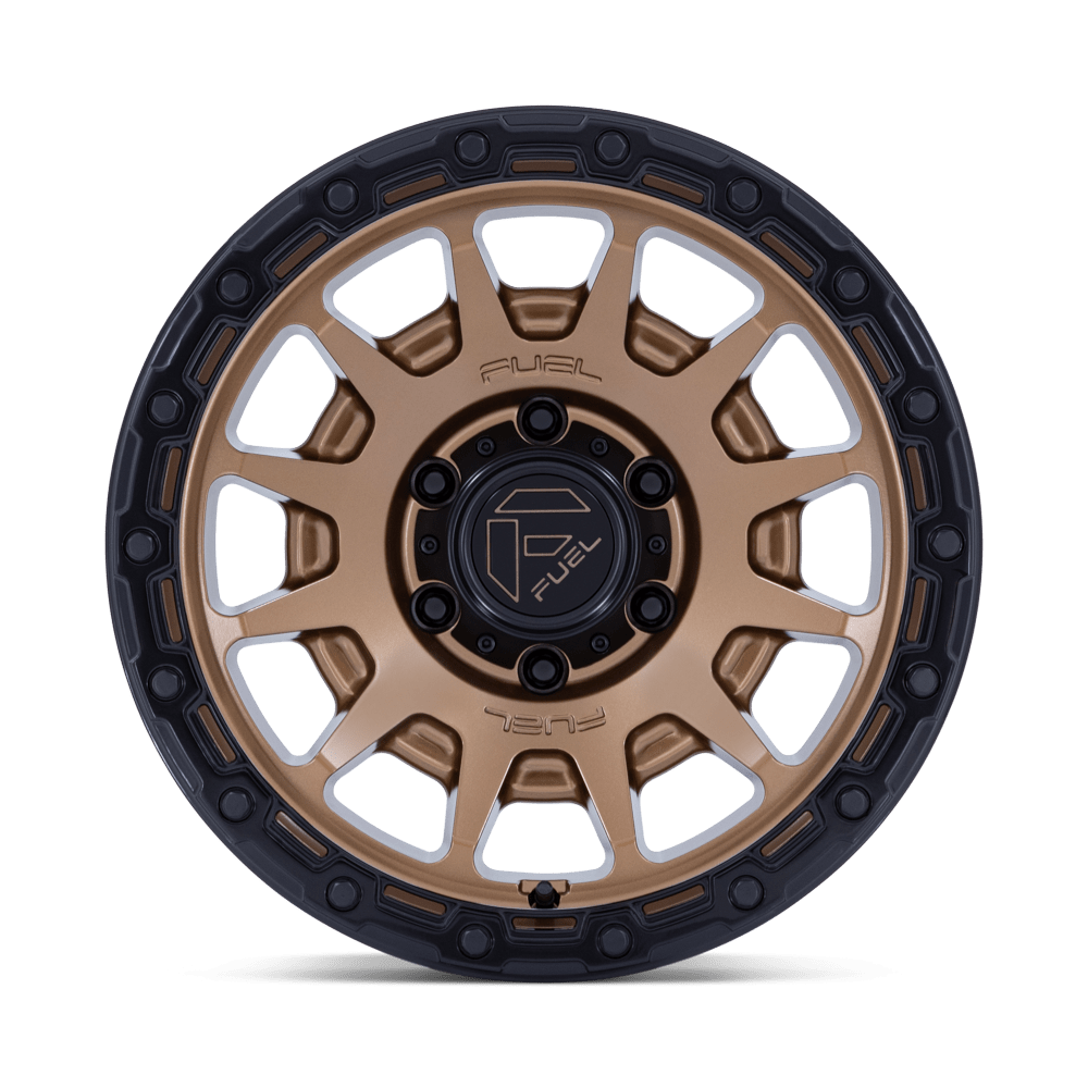 Fuel Off-Road Fortress Matte Bronze w/ Gloss Black Lip wheel - view 3