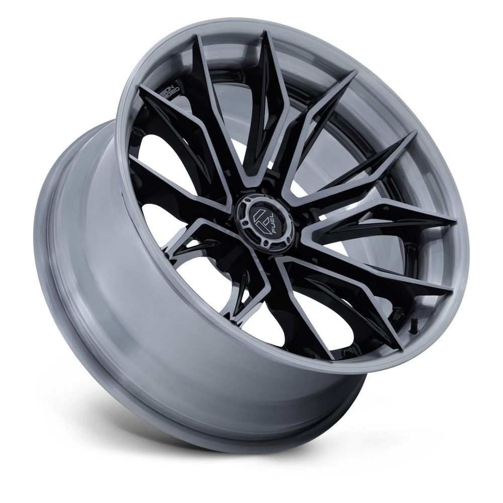 Fuel Off-Road Mutiny Gloss Black Brushed Dark Tint wheel - view 2