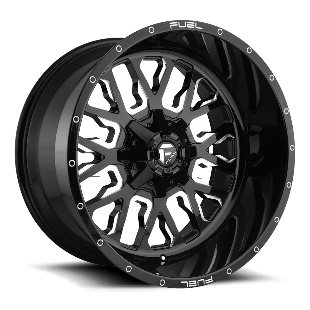 Fuel Off-Road Stroke Gloss Black Milled wheel