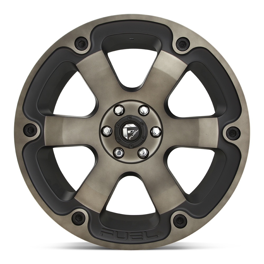 Fuel Off-Road Beast Matte Black w/ Double Dark Tint wheel - view 3