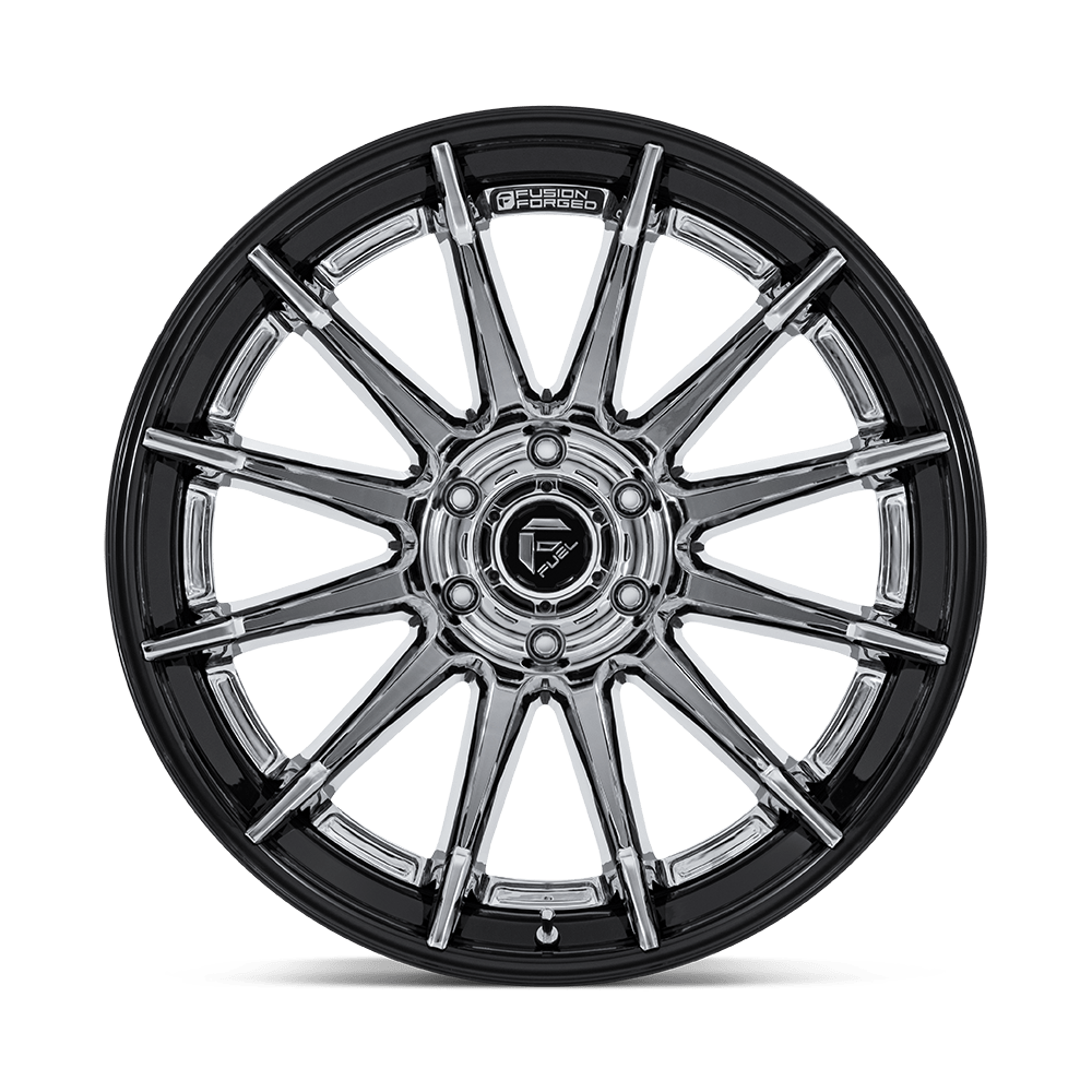 Fuel Off-Road Burn Chrome w/ Gloss Black Lip wheel - view 3
