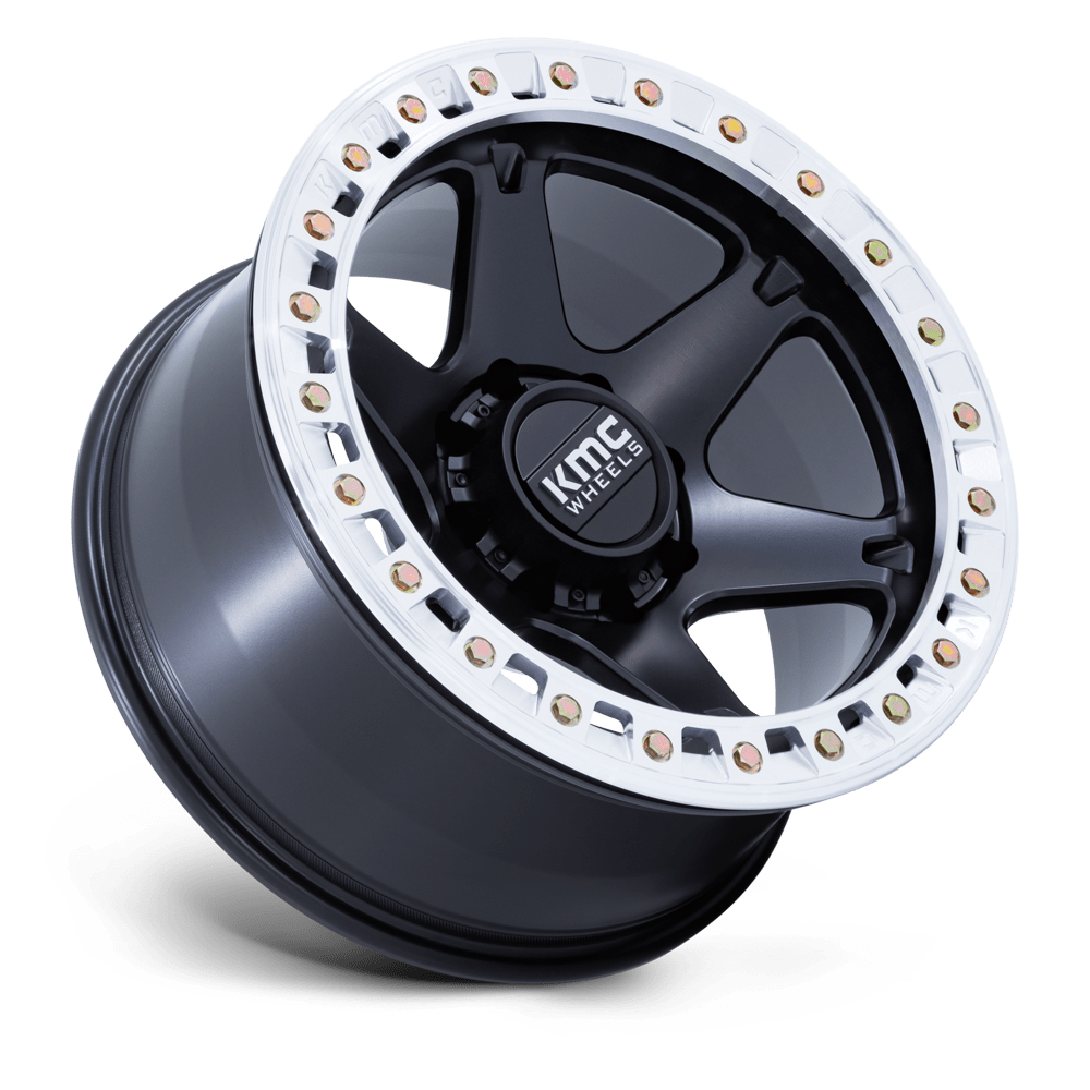 KMC KM238 VI Beadlock Satin Black w/ Machined Ring wheel - view 2