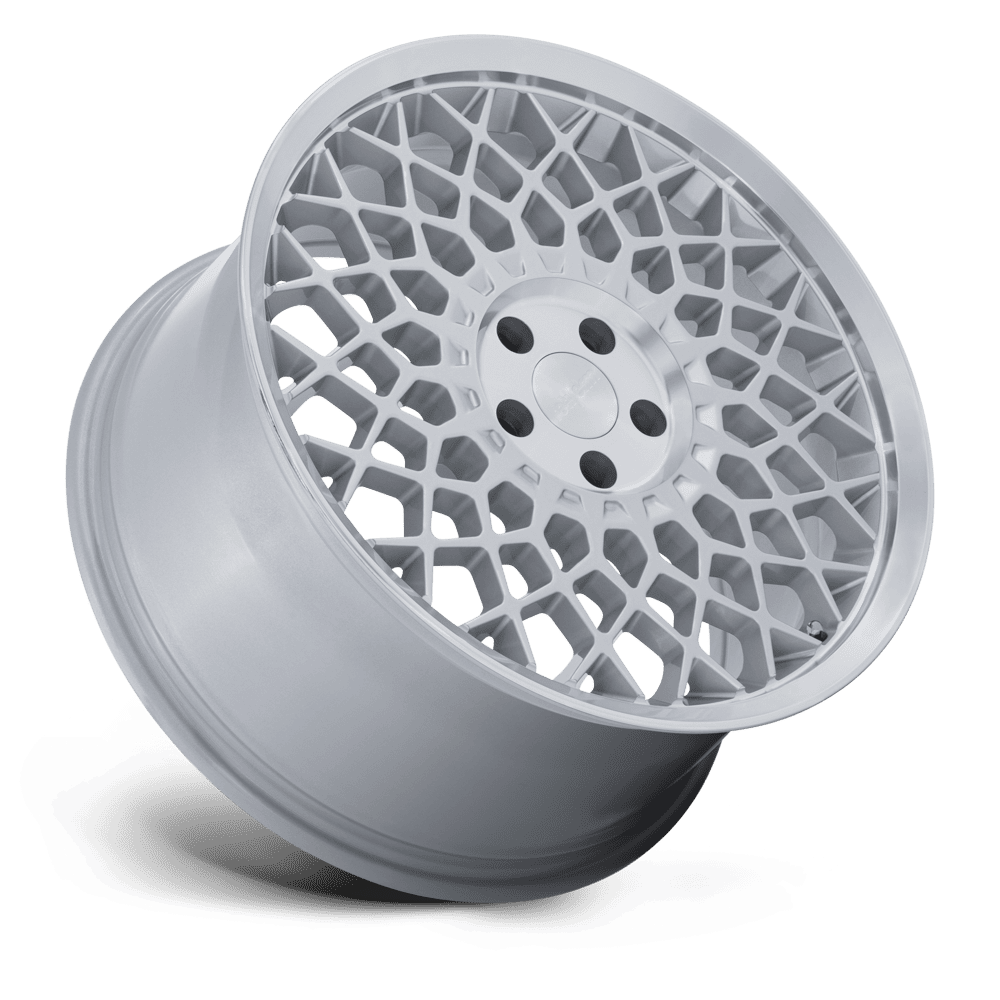 Rotiform CJJ Gloss Silver w/ Machined Lip wheel - view 2
