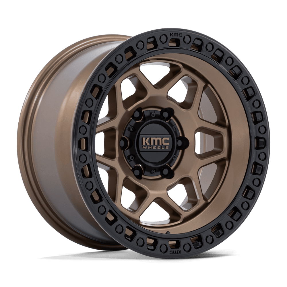 KMC KM553 Torx Matte Bronze w/ Gloss Black Lip wheel