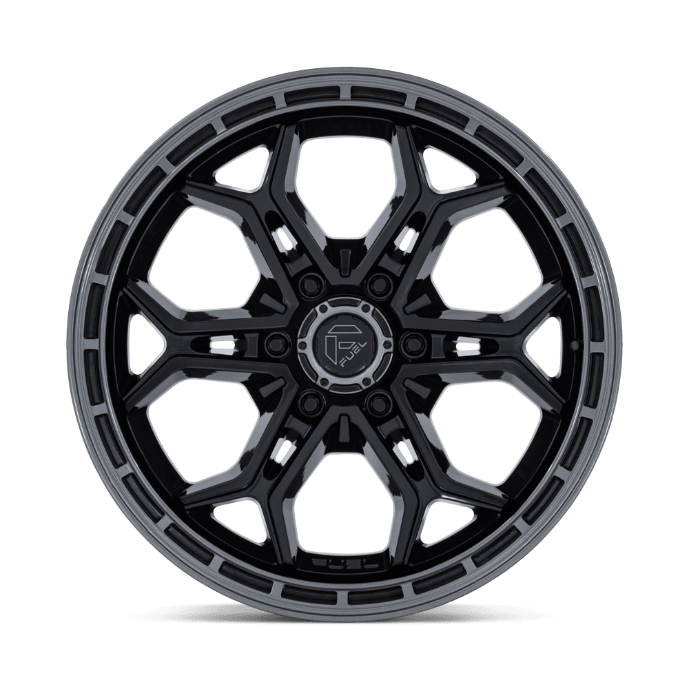Fuel Off-Road Heathen Gloss Black w/ Gunmetal Lip wheel - view 3