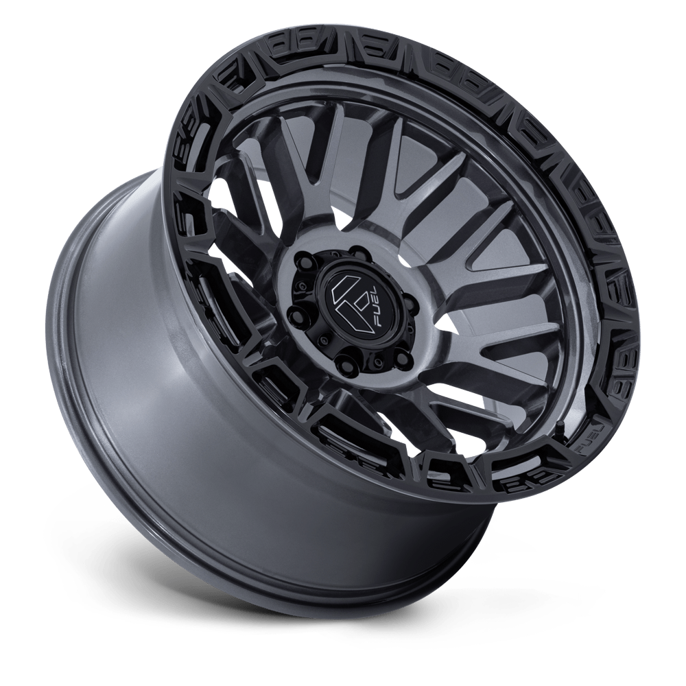 Fuel Off-Road Rail Gloss Gunmetal w/ Gloss Black Lip wheel - view 2