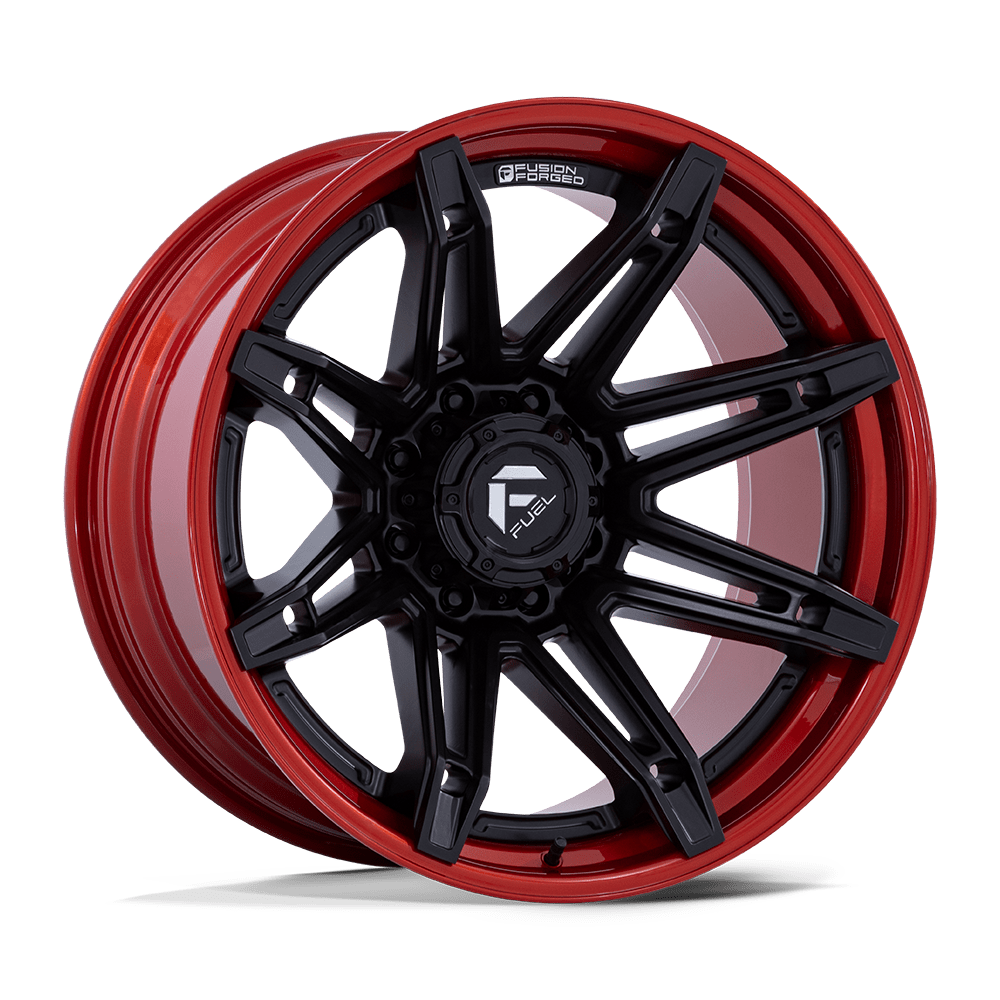 Fuel Off-Road Brawl Matte Black w/ Candy Red Lip wheel