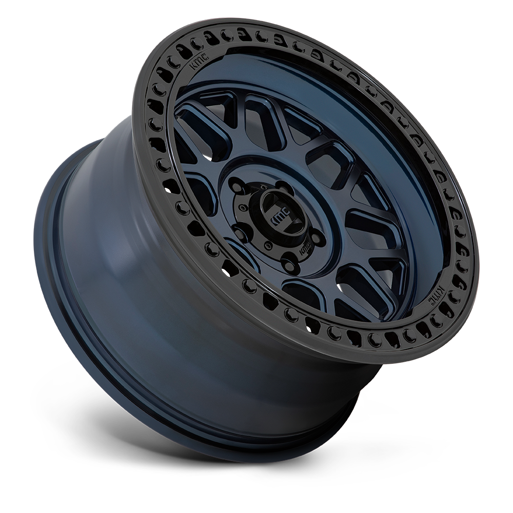 KMC KM549 GRS Midnight Blue w/ Gloss Black Lip wheel - view 2