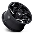 Fuel Off-Road Reaction Gloss Black Milled wheel - view 2