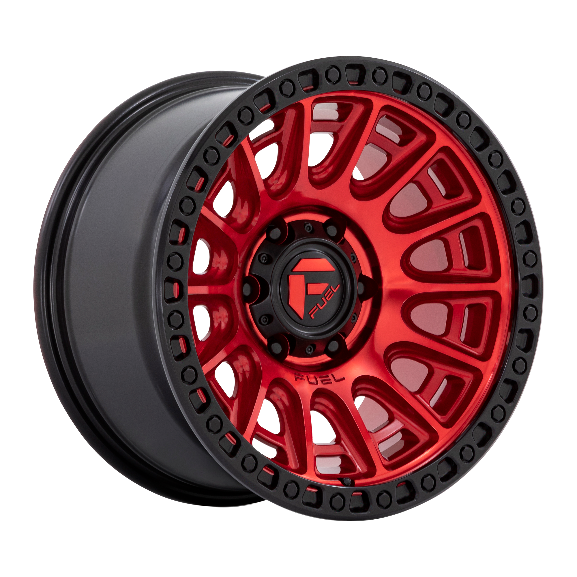 Fuel Off-Road Cycle Candy Red w/ Black Ring wheel