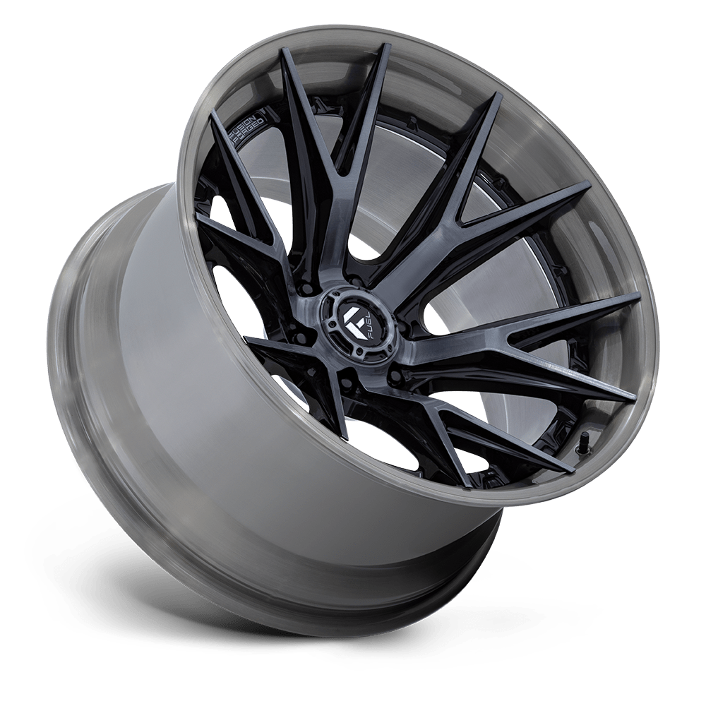 Fuel Off-Road Catalyst Gloss Black Brushed Dark Tint wheel - view 2