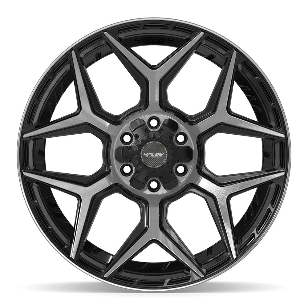4Play 4P06 Brushed Black wheel front view