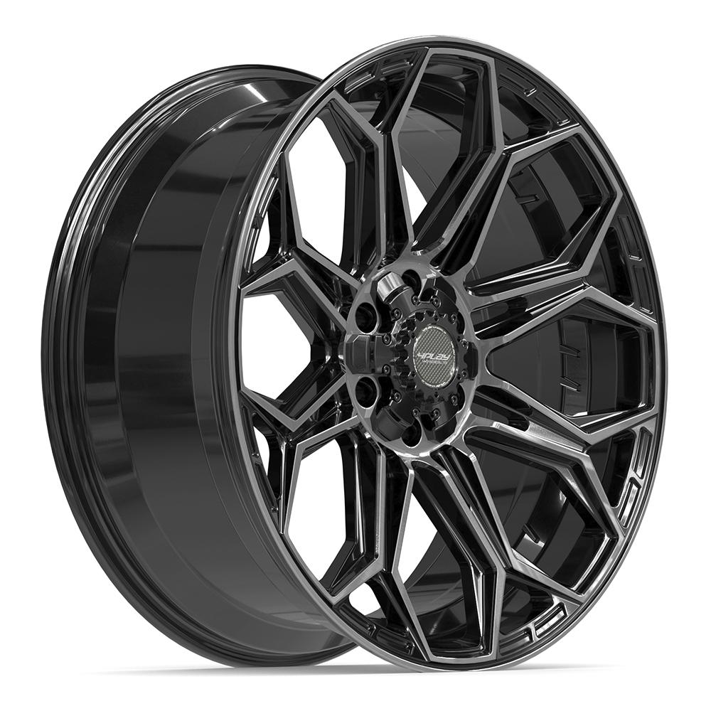 4Play 4P83 Brushed Black wheel angled view