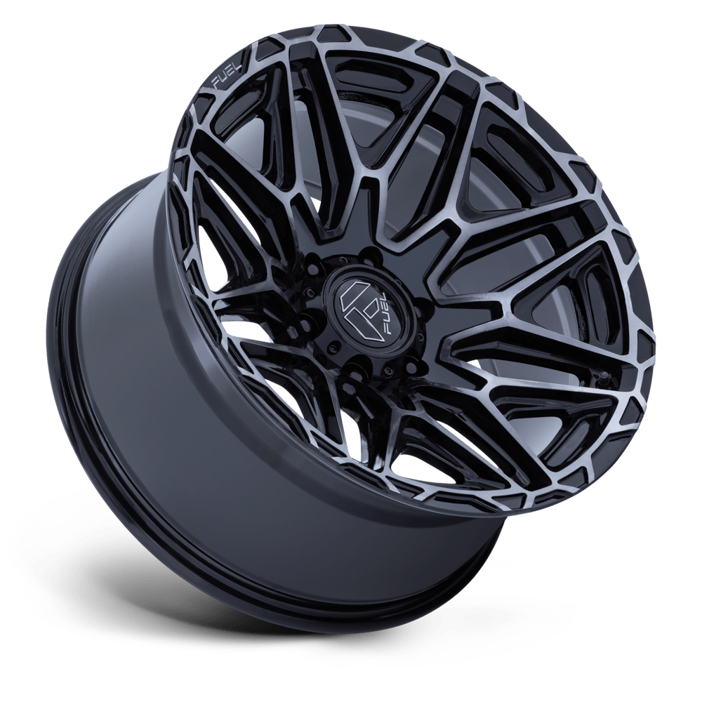 Fuel Off-Road Injector Gloss Black Machined Face w/ Double Dark Tint wheel - view 2