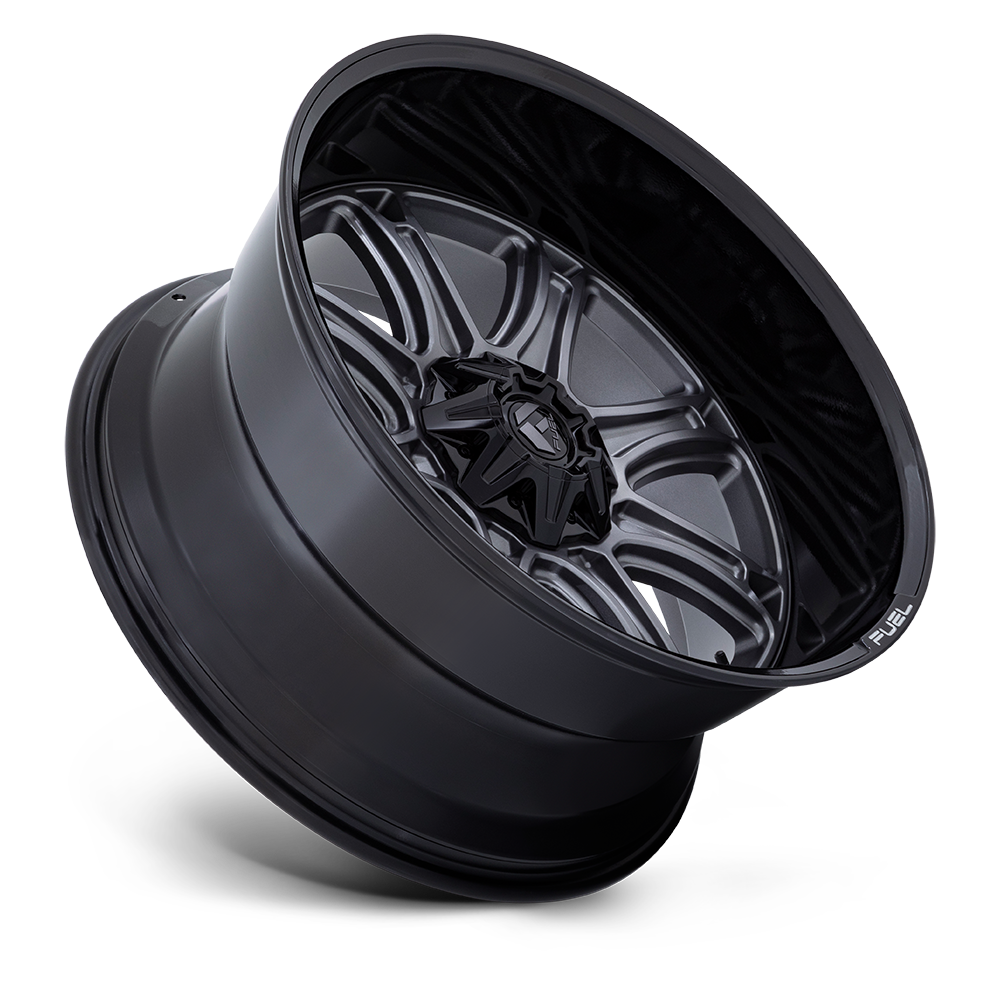 Fuel Off-Road Darkstar Matte Gunmetal w/ Black Lip wheel - view 2