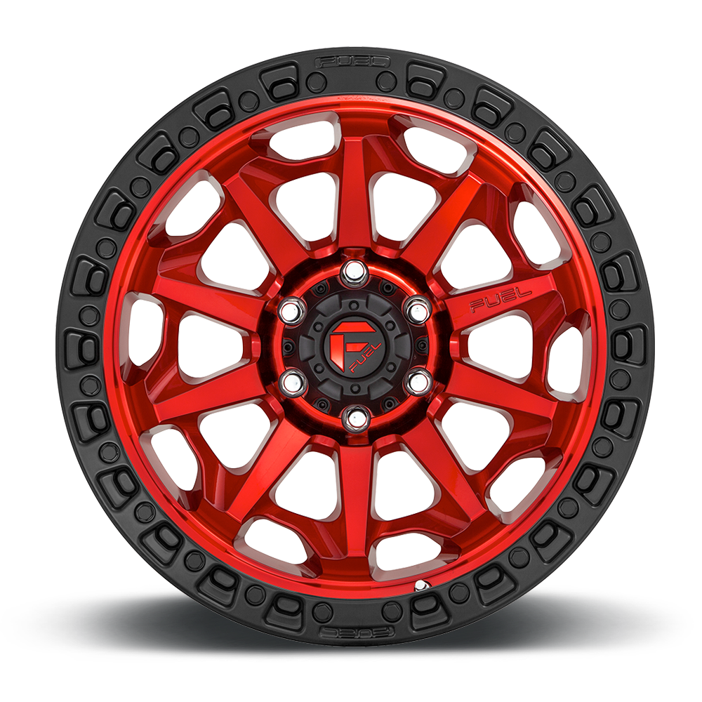 Fuel Off-Road Covert Candy Red w/ Black Bead Ring wheel - view 3