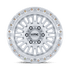 KMC KM554 Aztec Gloss Silver w/ Machined Face wheel - view 3
