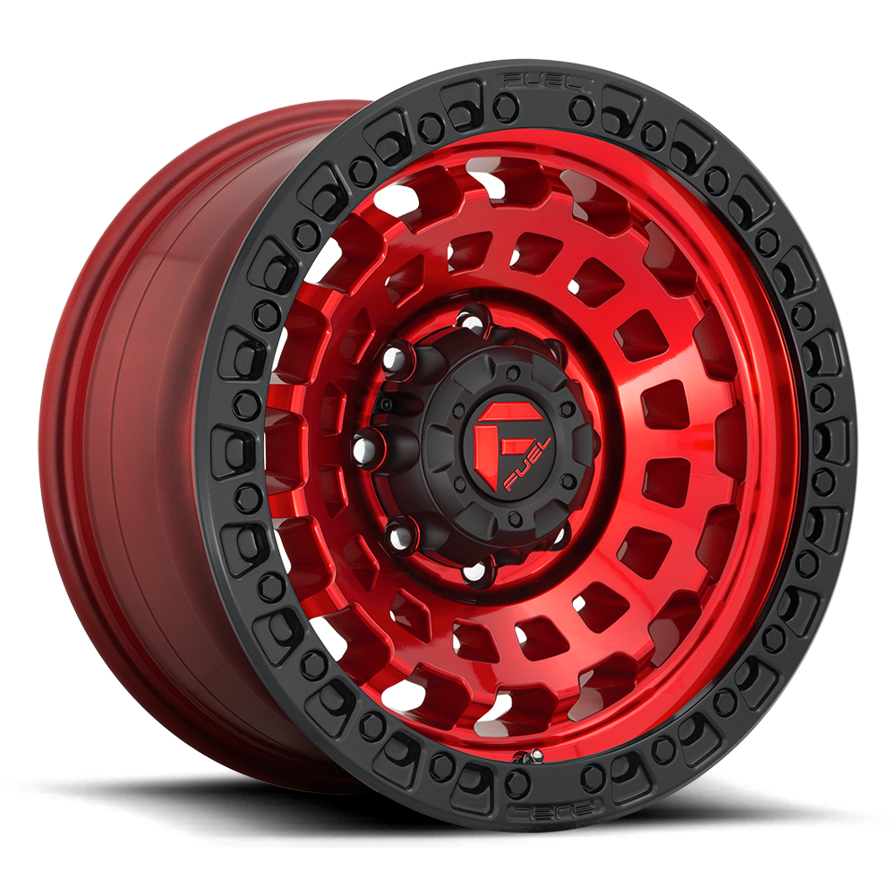 Fuel Off-Road Zephyr Candy Red w/ Black Bead Ring wheel