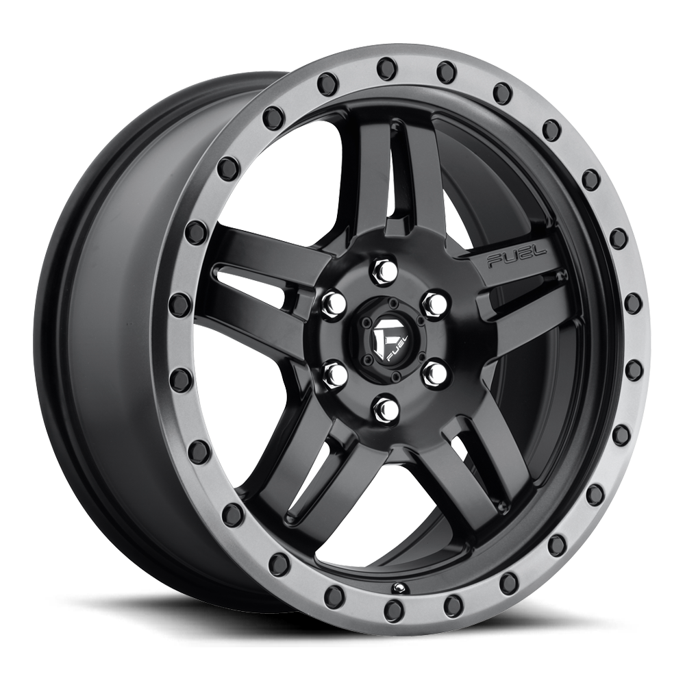 Fuel Off-Road Anza Matte Black w/ Gunmetal Ring wheel