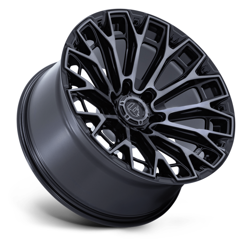 Fuel Off-Road Trax Gloss Black Machined Face w/ Dark Tinted Clear wheel - view 2