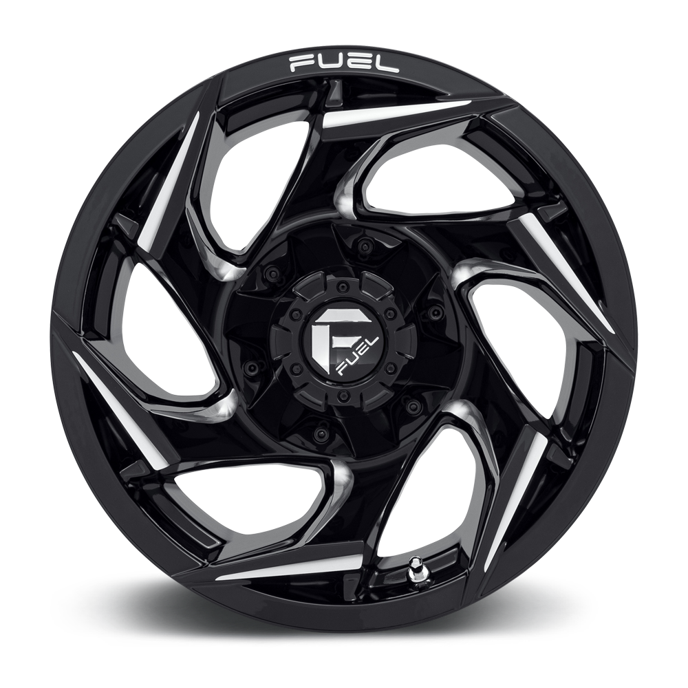 Fuel Off-Road Reaction Gloss Black Milled wheel - view 3