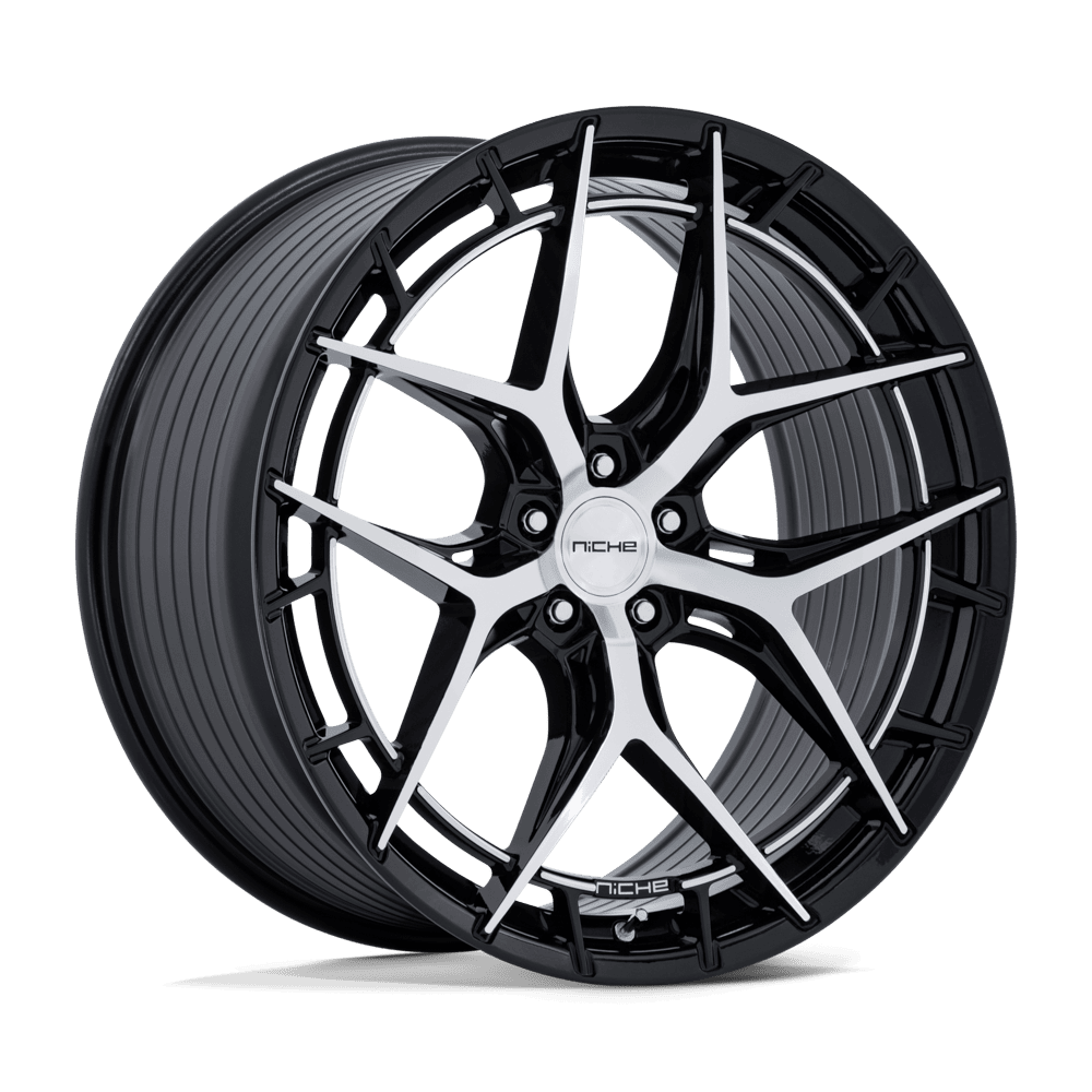 Niche Riviera Gloss Black w/ Machined Face wheel