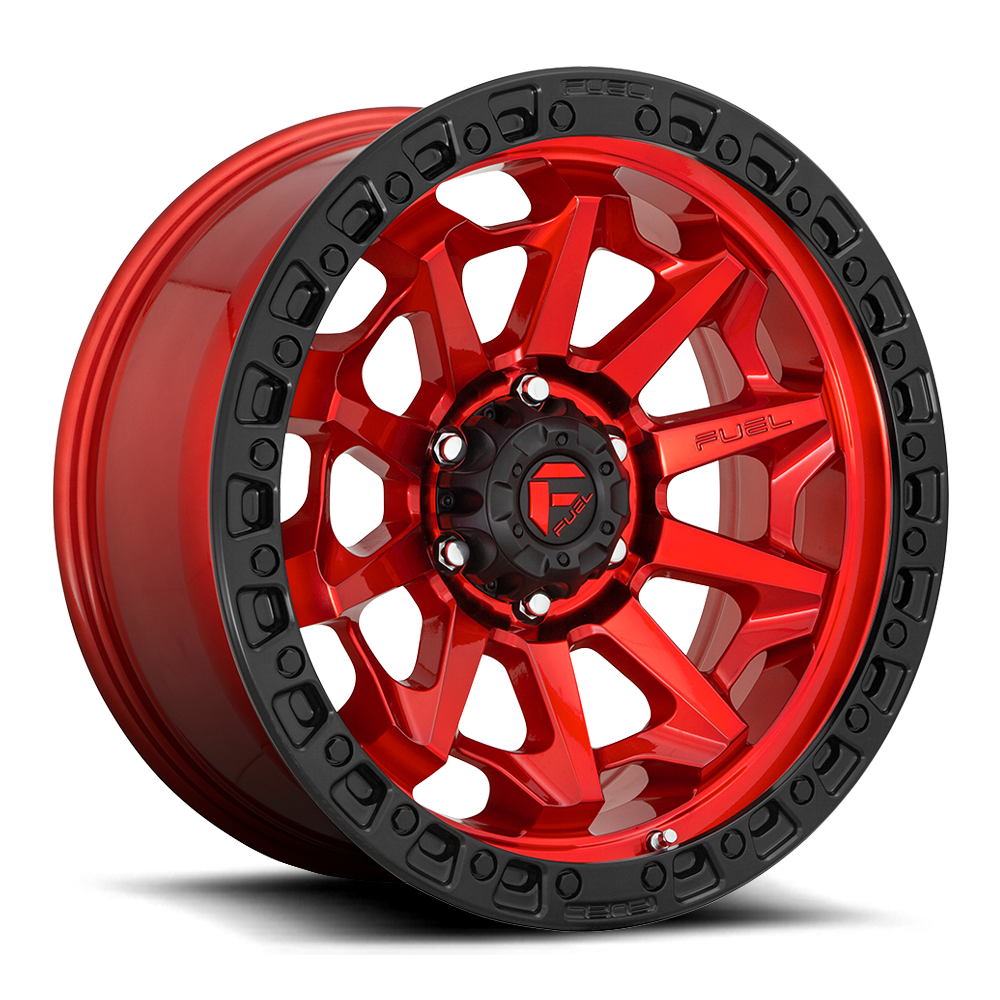 Fuel Off-Road Covert Candy Red w/ Black Bead Ring wheel