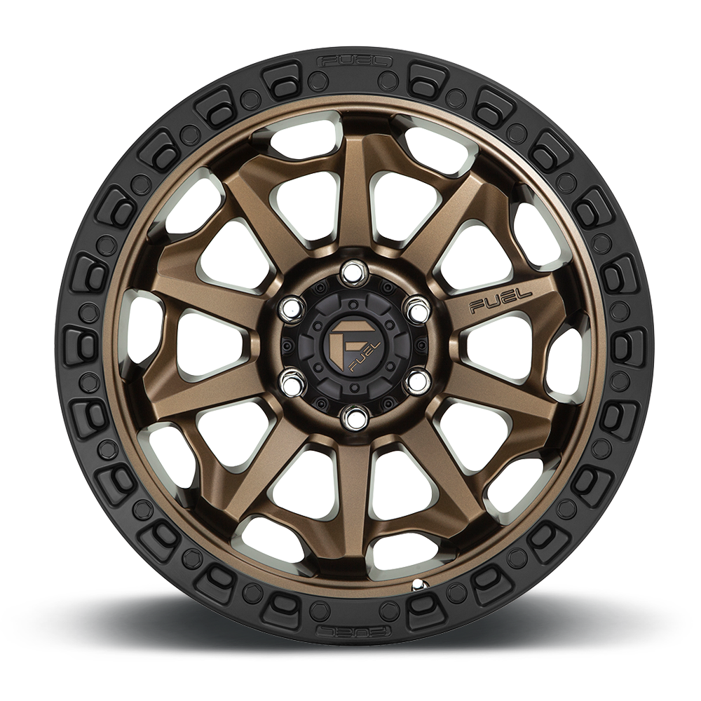 Fuel Off-Road Covert Matte Bronze w/ Black Bead Ring wheel - view 3