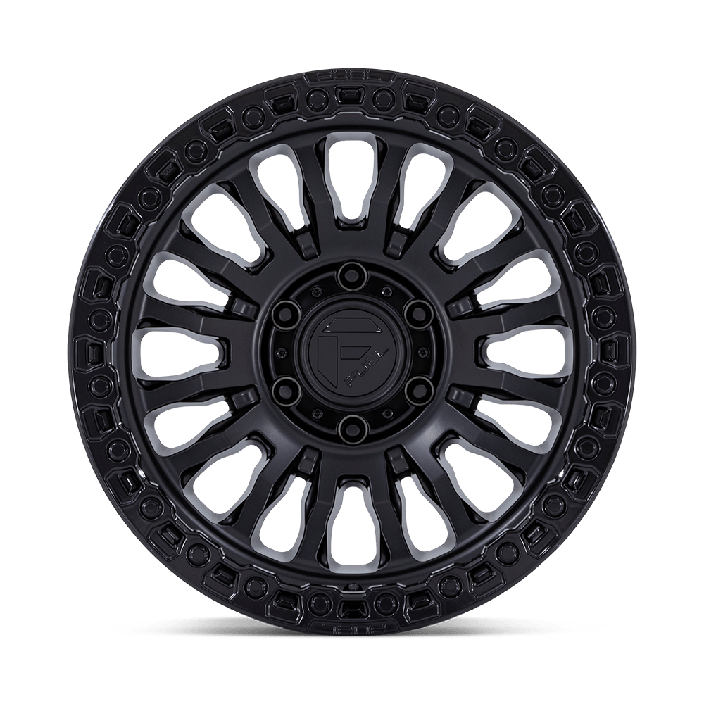 Fuel Off-Road Rincon Matte Black w/ Gloss Black Lip wheel - view 3